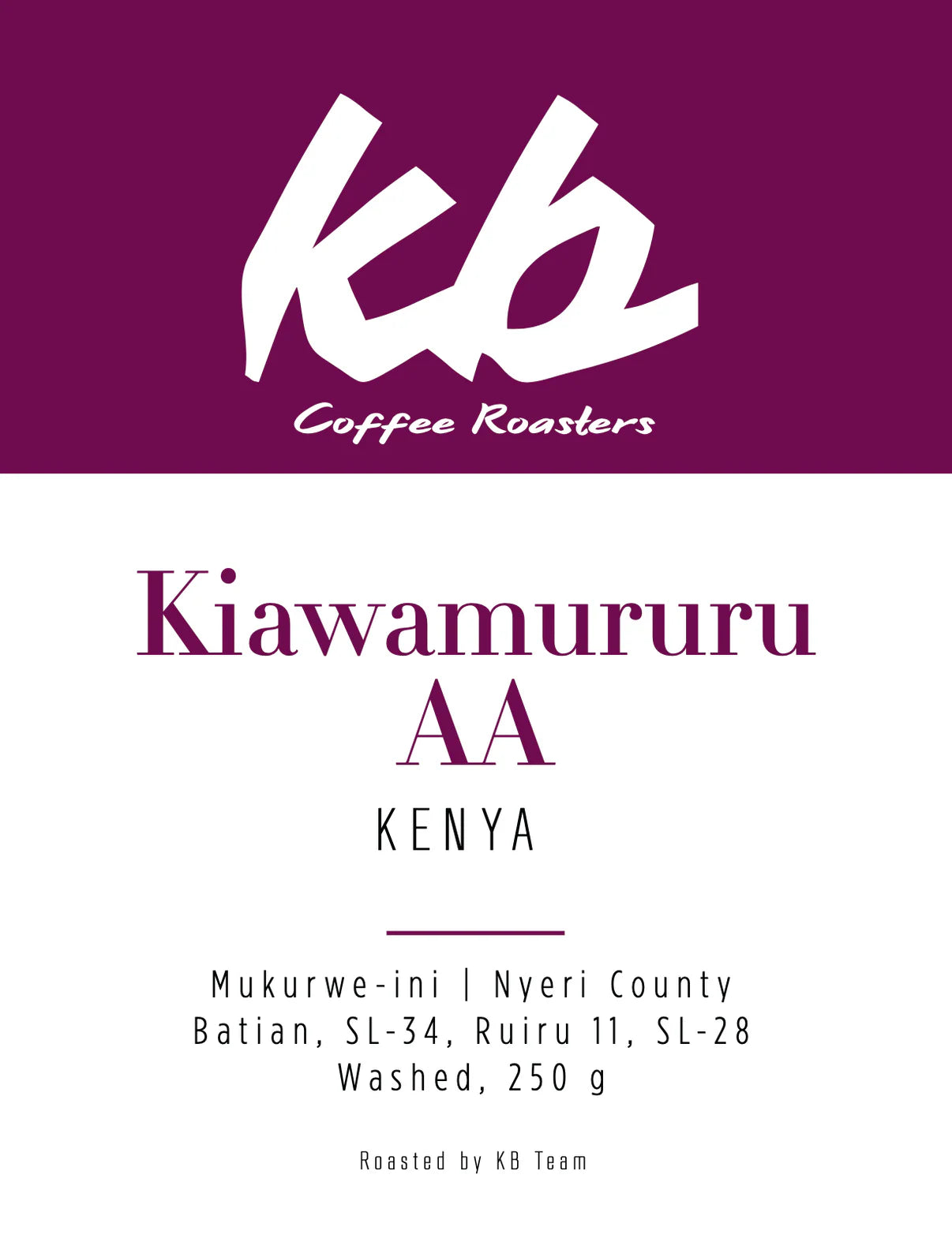 Kiawamururu - Kenya {Washed}