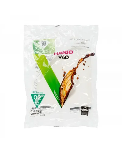 Hario V60 Bleached Paper Filters - 100 units