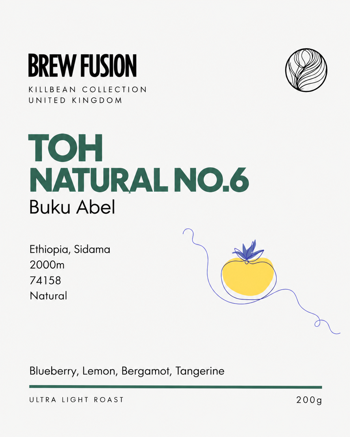 TOH Natural No.6 Buku Abel - Ethiopia {74158 - Natural}